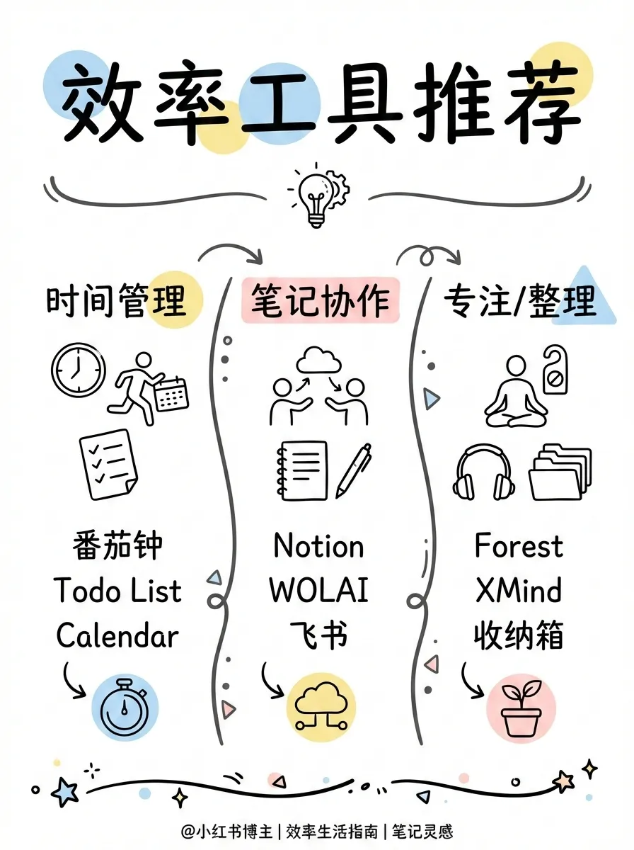 Notion 风格:效率工具推荐图卡