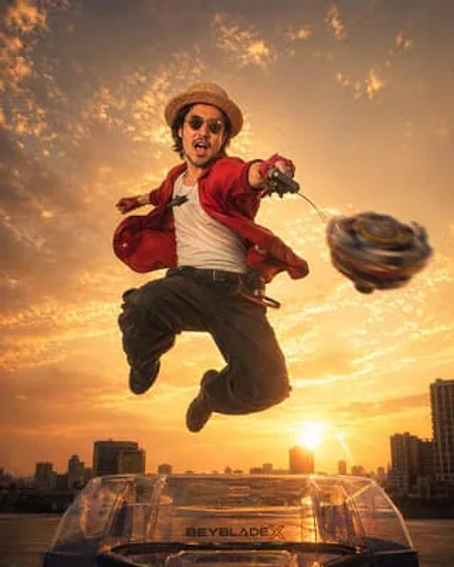 Example generated from “Cinematic Beyblade Rooftop Launch”