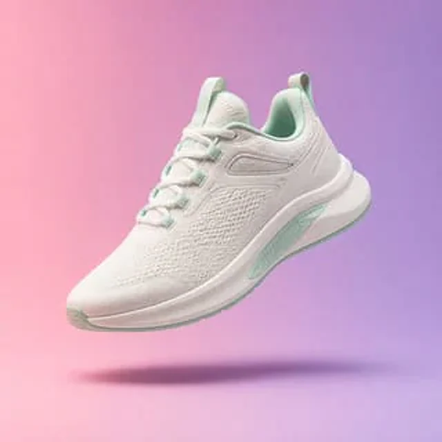 Example generated from “Floating Sneaker on Pastel Gradient”