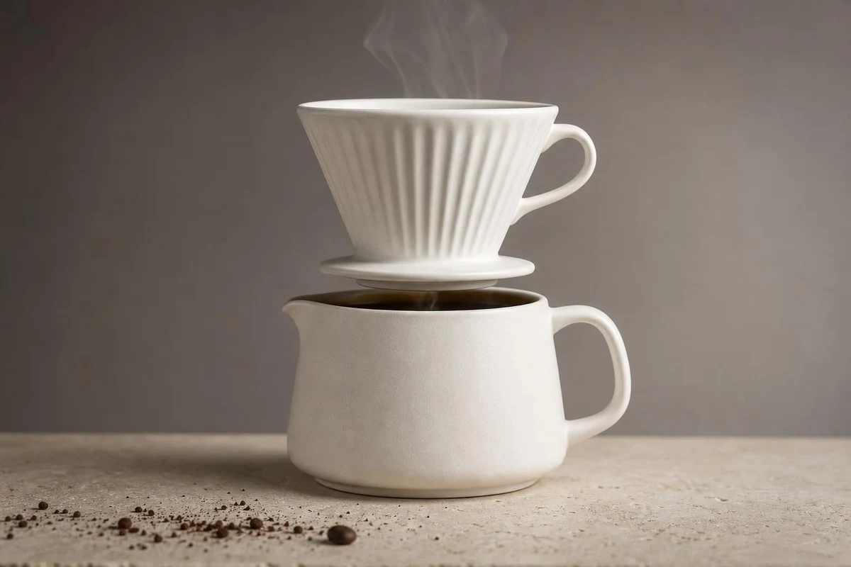 Example generated from “Ceramic Pour-Over Set On Travertine”