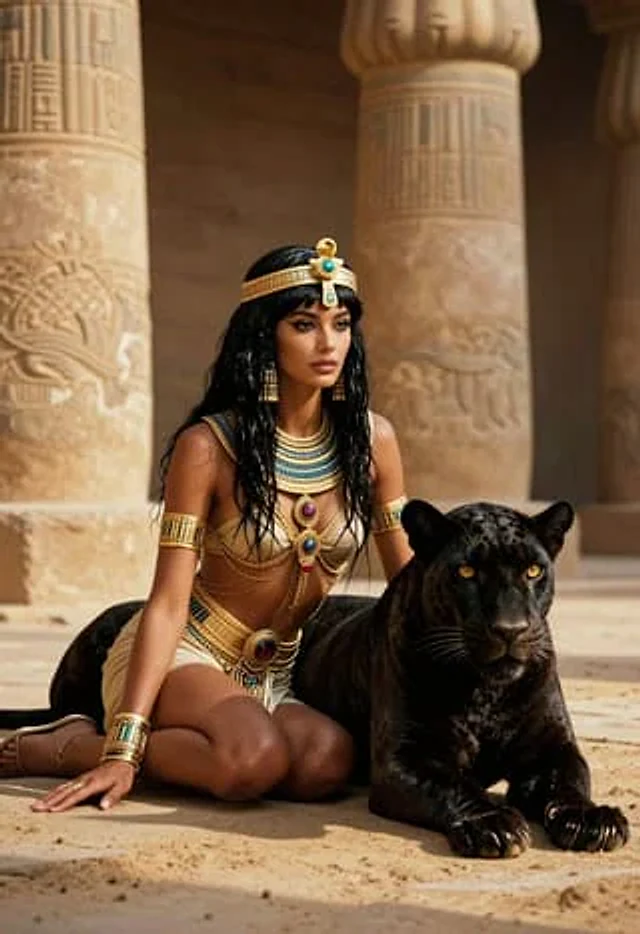 Example generated from “Ancient Egyptian Queen with Black Panther”