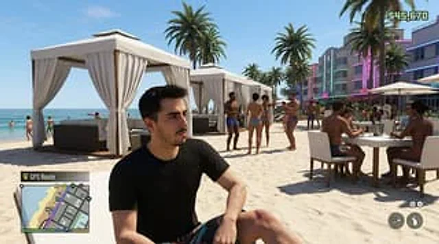Example generated from “GTA-Style Beach Club Gameplay Screenshot”