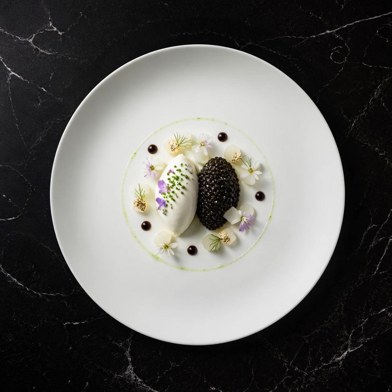 Caviar and Gold Fine-Dining Overhead — ChaosRealmsAI · MIT