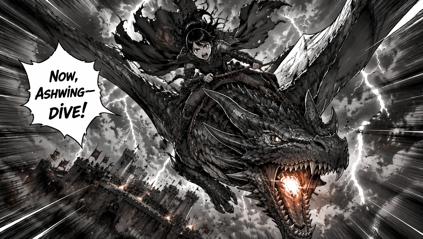 Example generated from “Dragon Rider Battle Panel — API Models · CC BY 4.0”