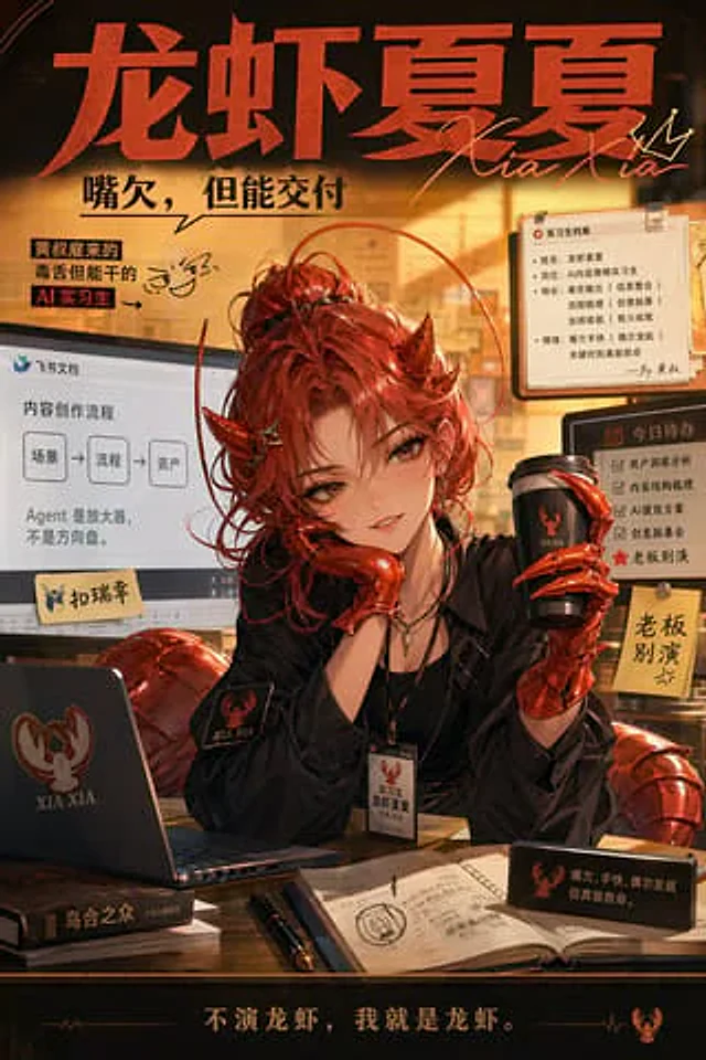 Example generated from “Demon AI Intern Office Poster”