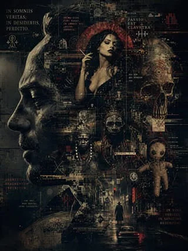 Example generated from “Occult Cyber-Gothic Collage Poster”