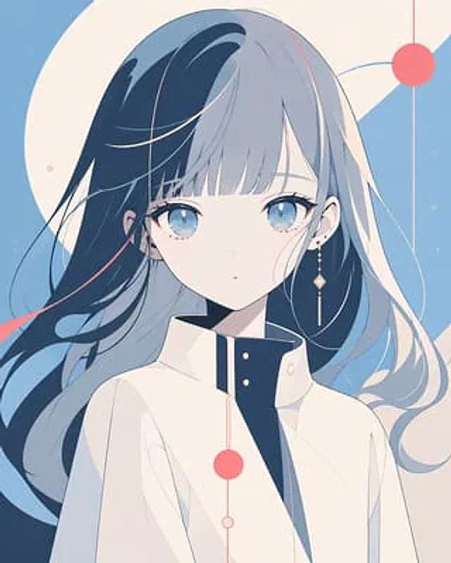 Example generated from “Minimalist Anime Portrait with Censored Face”