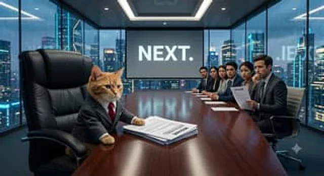 Example generated from “Comic / Storyboard - The Cat CEO Office Interview”
