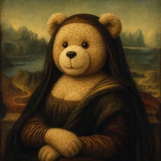 Example generated from “Teddy Bear Mona Lisa Hybrid”