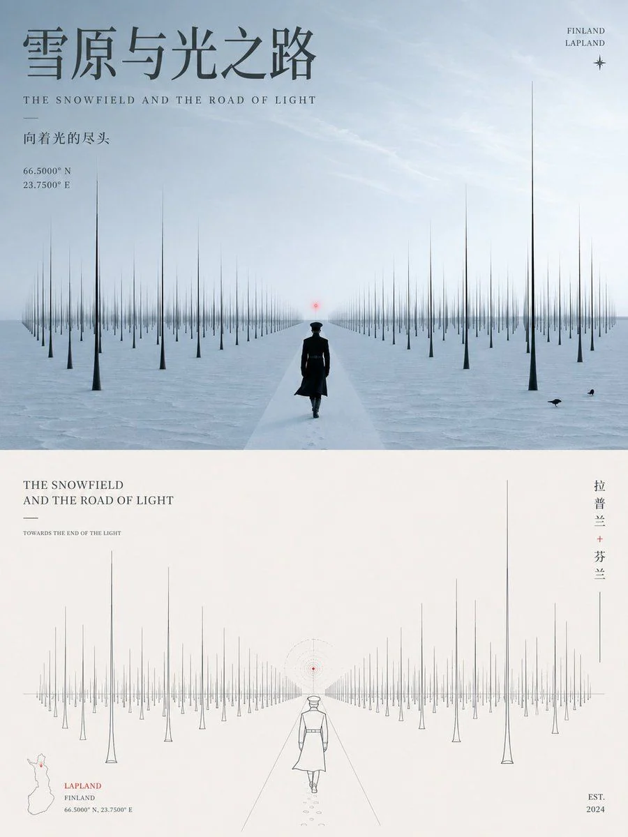 Example generated from “Geometric Line Art Architecture Poster”