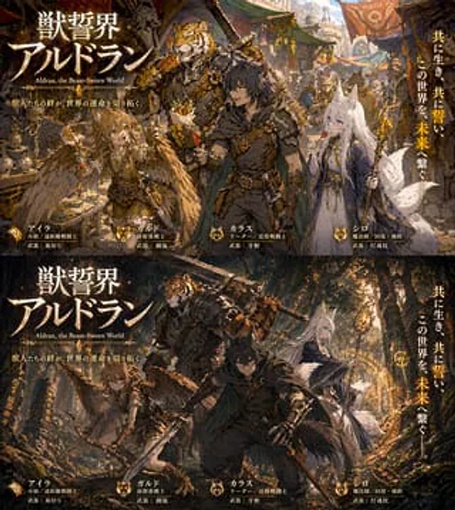 Example generated from “Two-Panel RPG Concept Art”