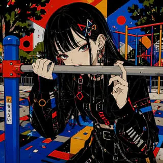Example generated from “Goth Anime Girl at Playground Bar”