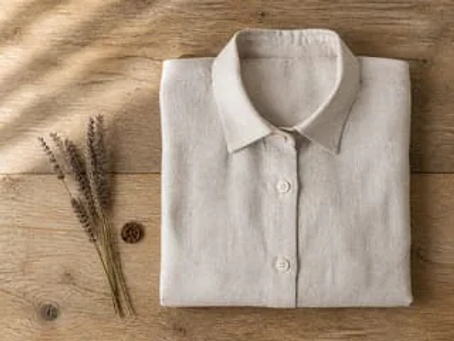 Example generated from “Linen Shirt Folded on Wood Surface”