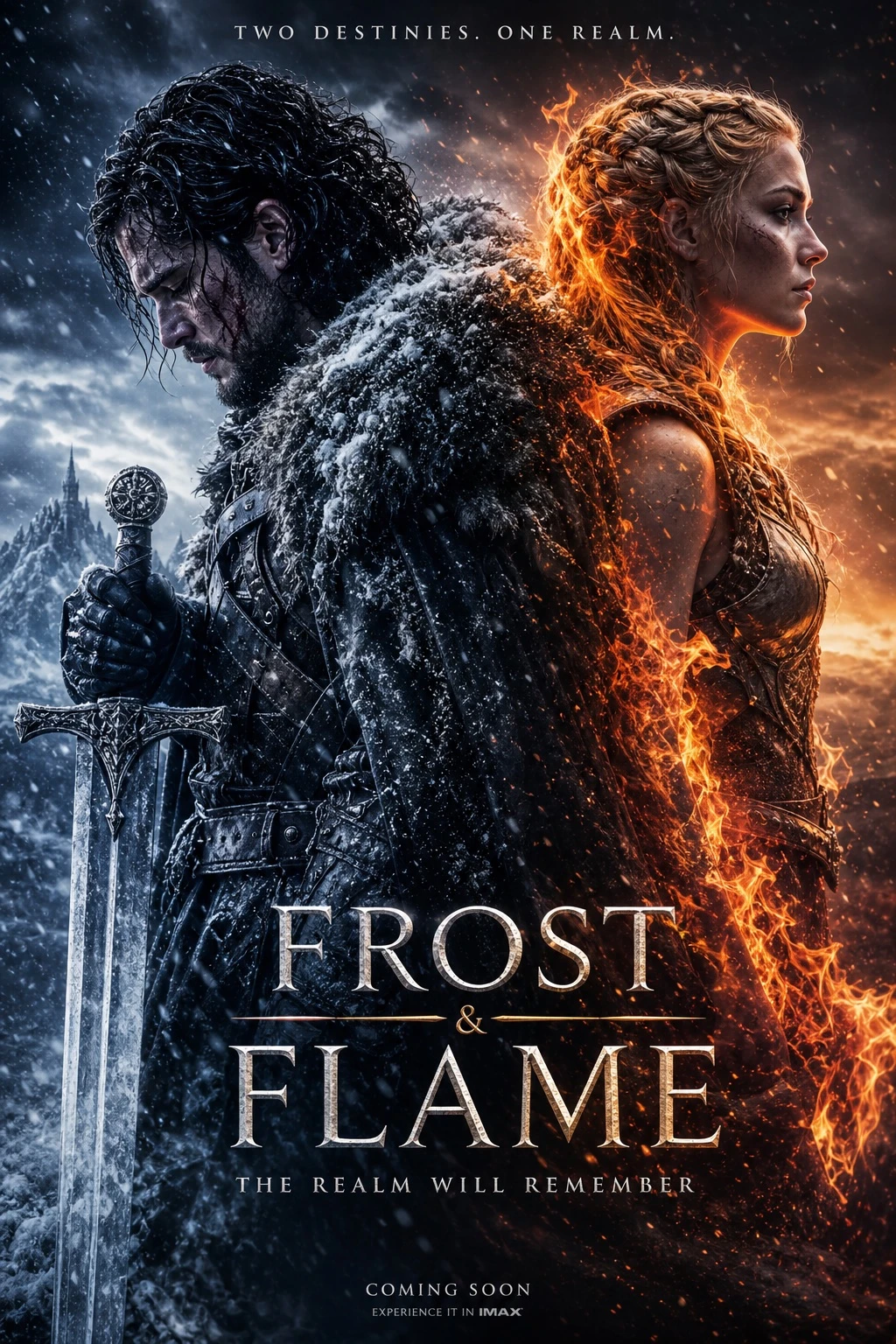 Fire and Ice Warriors Poster — ClawLabs AI · MIT