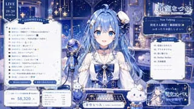 Example generated from “Celestial VTuber Livestream Overlay”