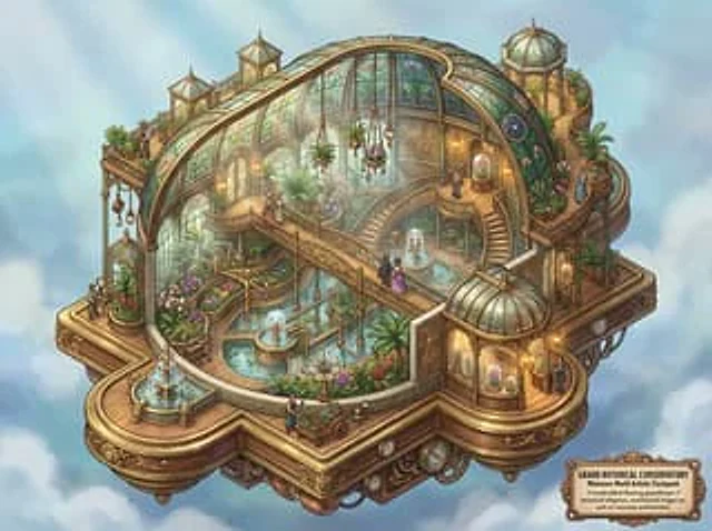 Example generated from “Game Asset - Clockpunk Miniature Botanical Greenhouse”