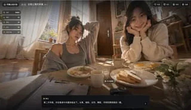 Example generated from “Cinematic Breakfast Dating Sim UI”