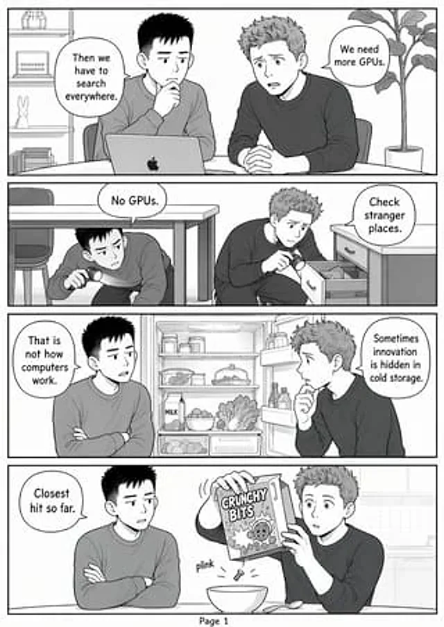 Example generated from “Funny GPU Search Comic Page”