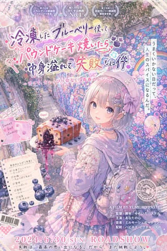 Example generated from “Pastel Anime Blueberry Cake Movie Poster”