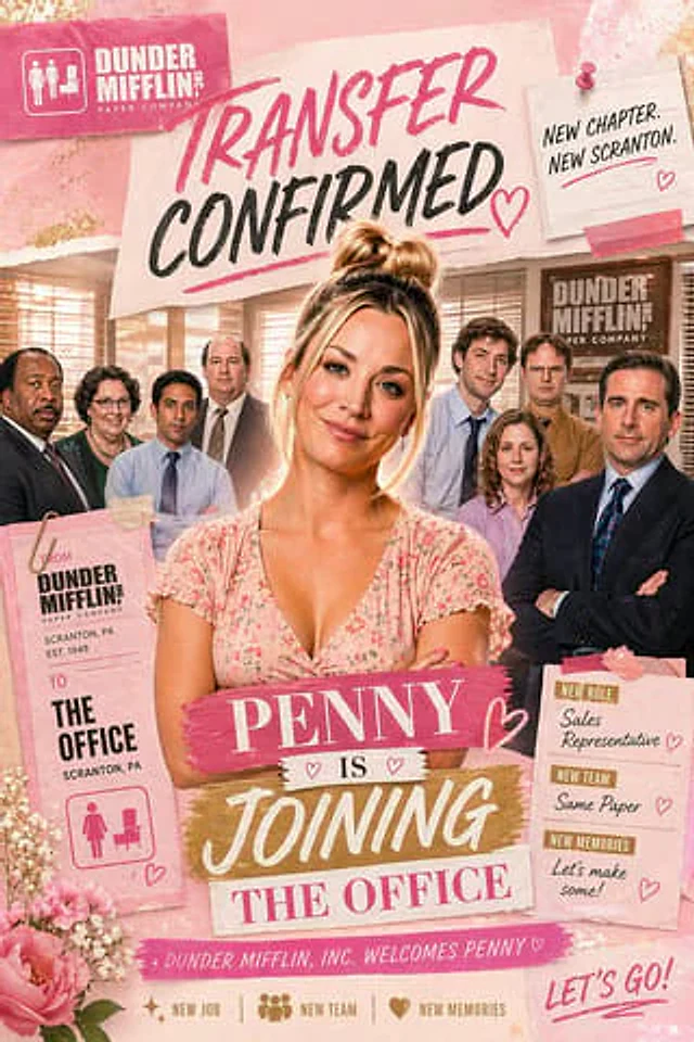Example generated from “Pink Office Transfer Announcement Poster”