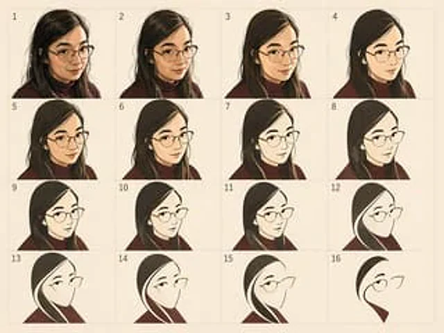 Example generated from “16-Panel Portrait Abstraction Study”