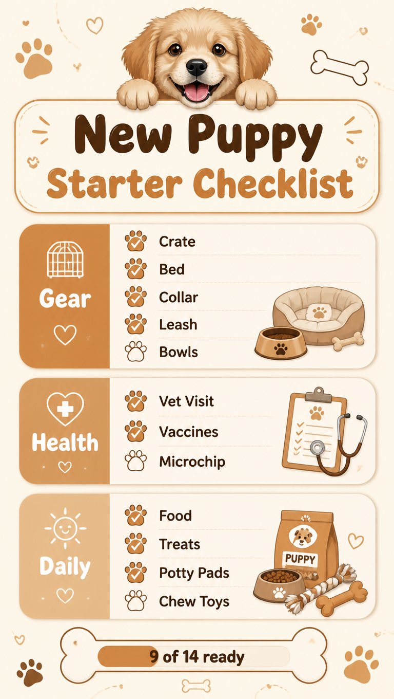 Design illustration · New Puppy Checklist — API Models · CC BY 4.0