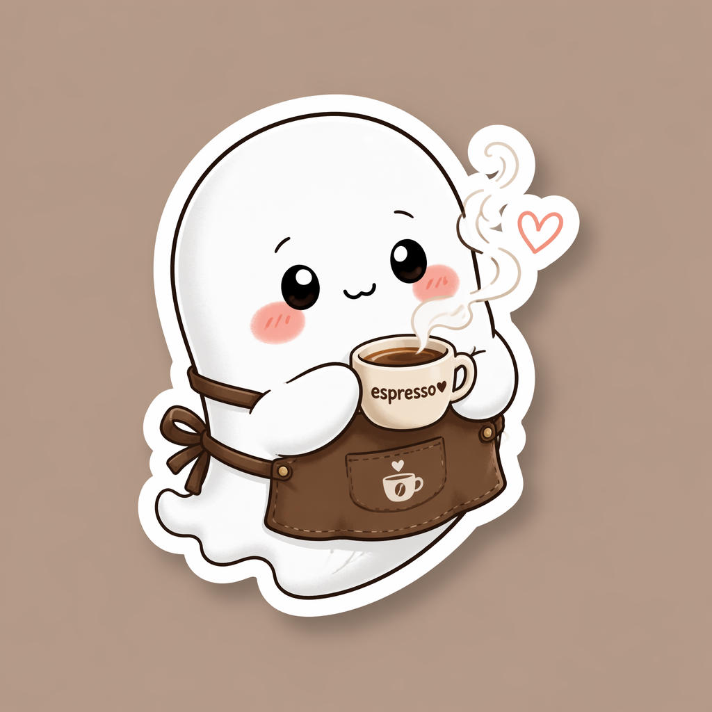 Example generated from “Ghost Barista Sticker Avatar — API Models · CC BY 4.0”