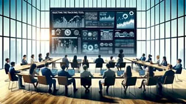 Example generated from “Futuristic Boardroom Analytics Meeting”