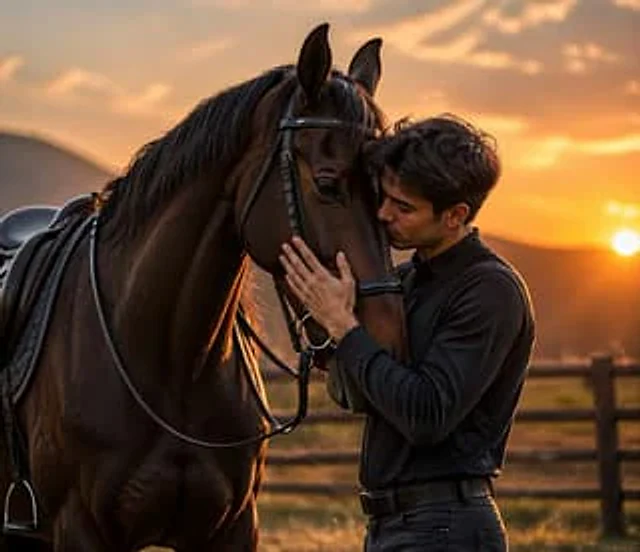 Example generated from “Luxury Sunset Equestrian Portrait”