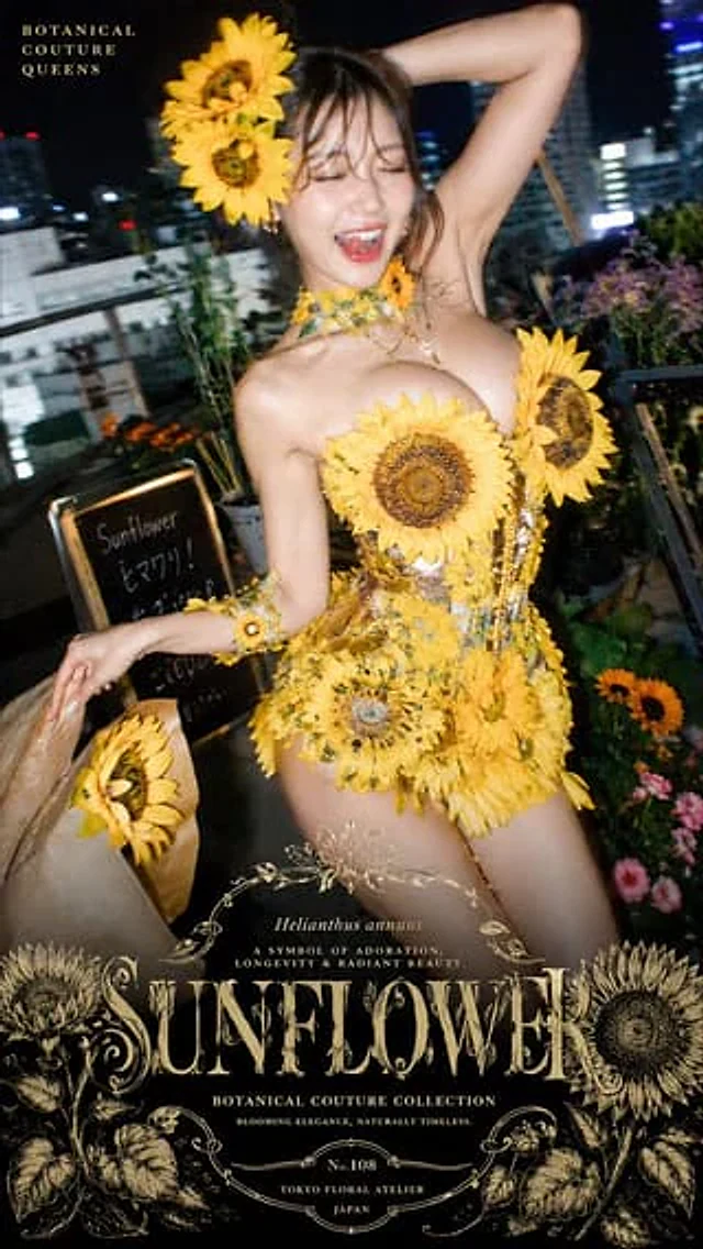 Example generated from “Sunflower Couture Botanical Poster”