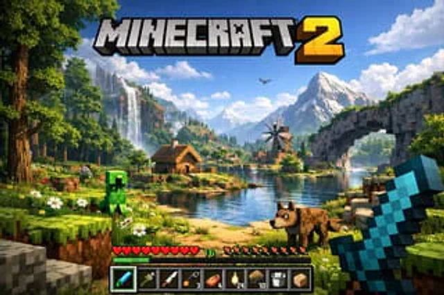 Example generated from “Next-Gen Voxel Game Screenshot”