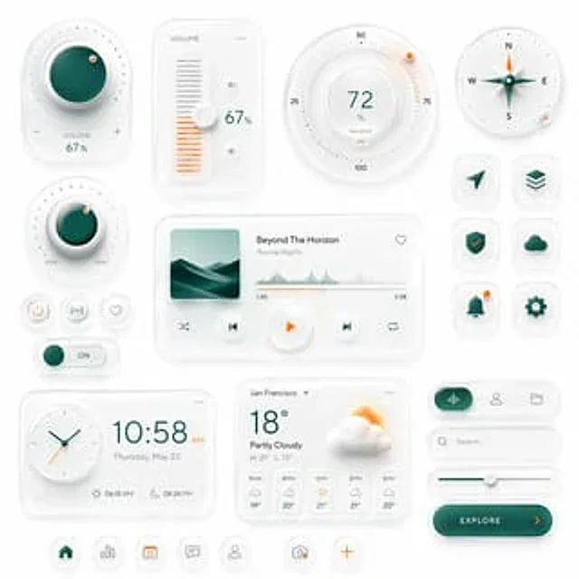Example generated from “Neumorphic Smart UI Kit”