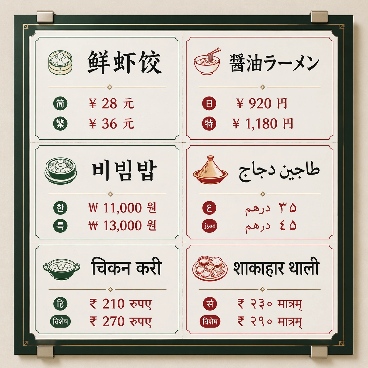 Six-Panel Multiscript Menu — ChaosRealmsAI · MIT