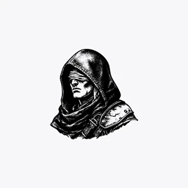 Example generated from “Hooded Rogue with Blurred Face”