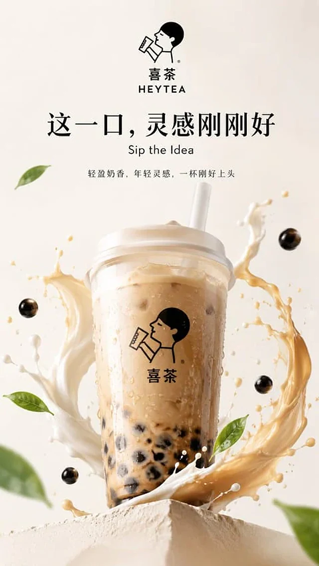 Example generated from “品牌奶茶 KV 概念海报”