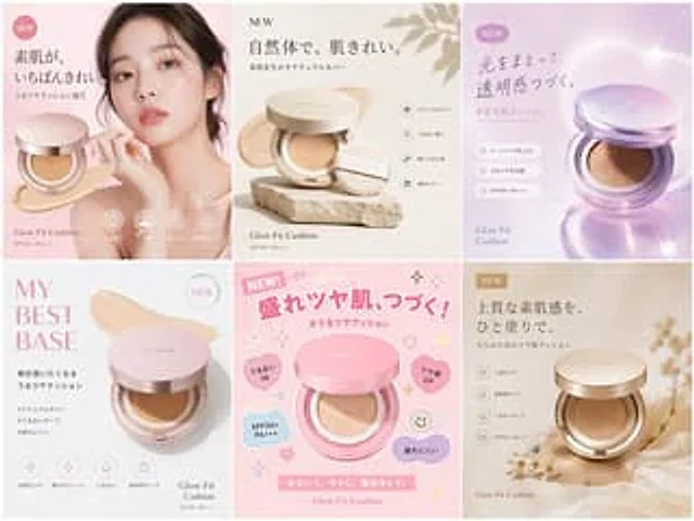 Example generated from “Cosmetic Ad Banner Grid”