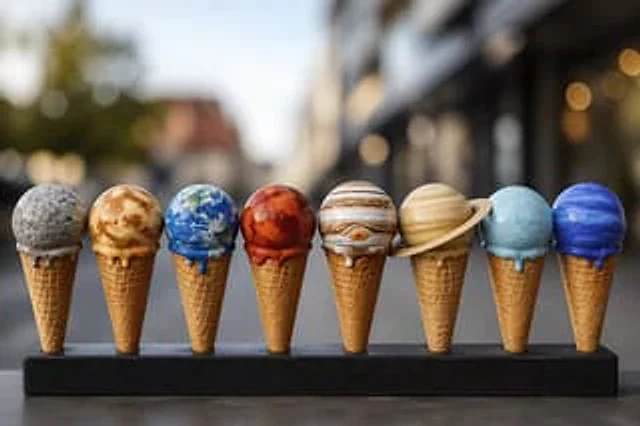 Example generated from “Solar System Ice Cream Cones”