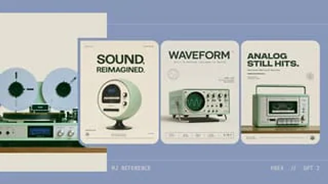 Example generated from “Retro Audio Concept Poster Board”
