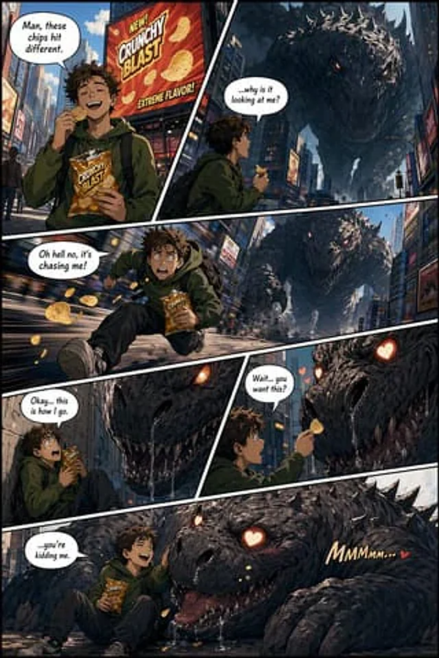Example generated from “American Comic Strip Template”