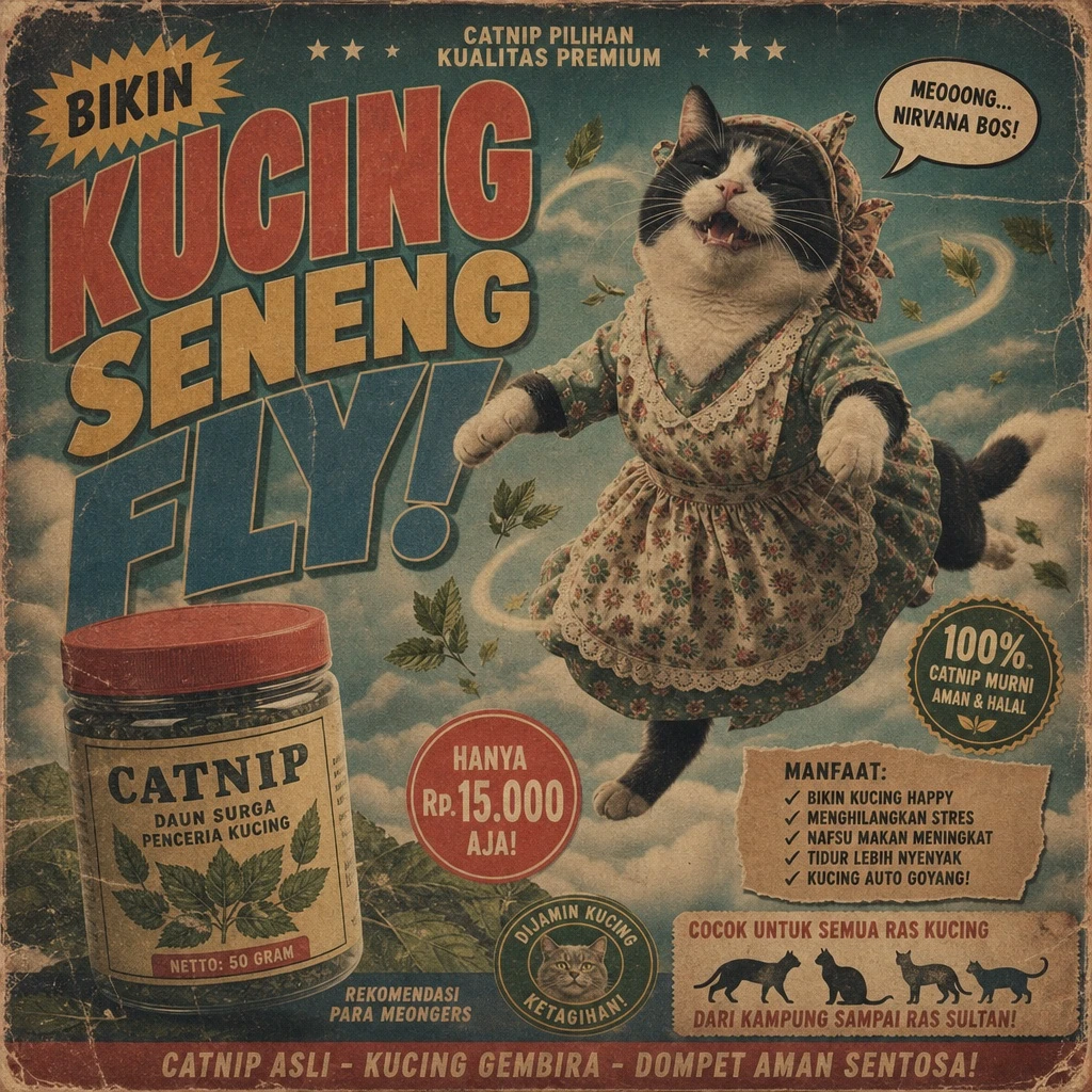Fictional Vintage Catnip Advertisement Study — ClawLabs AI · MIT