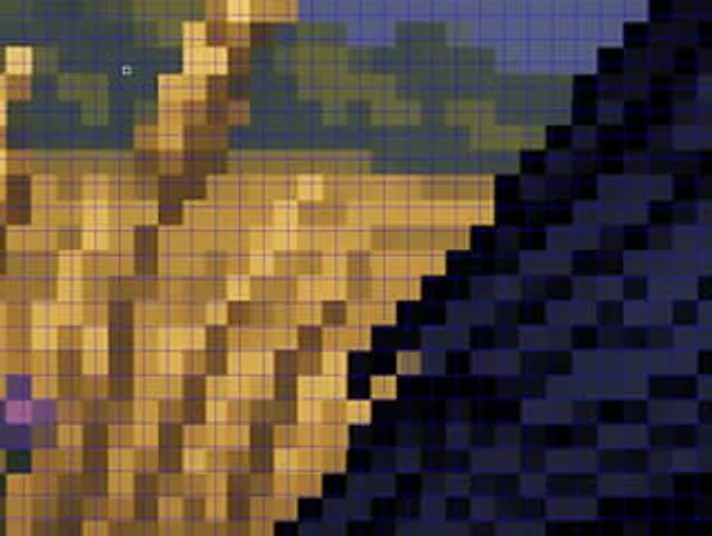 Example generated from “Zoomed Fake Pixel Art Grid Analysis”