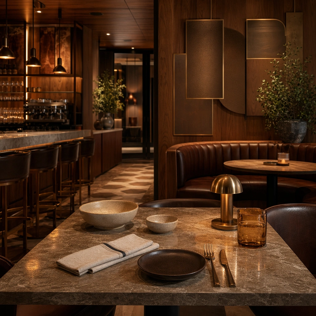 Restaurant Tabletop Brand Editorial — ChaosRealmsAI · MIT