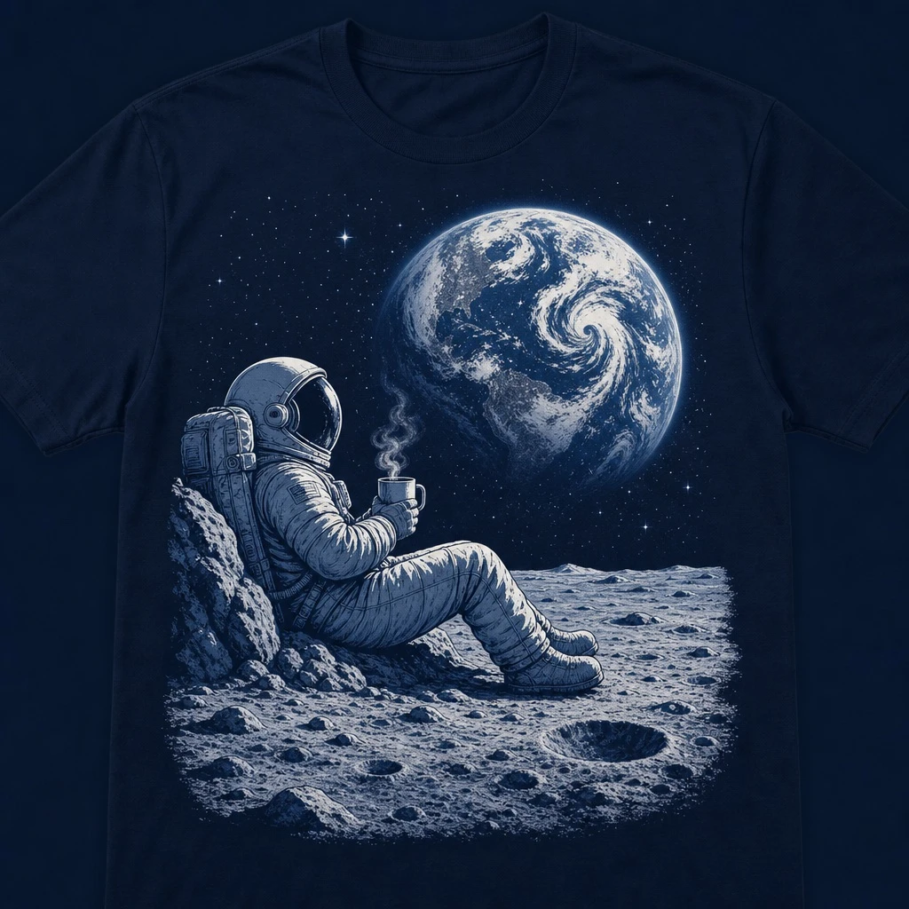 Astronaut Moon T-Shirt Design — ClawLabs AI · MIT