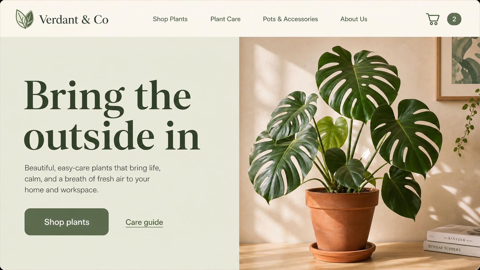 Example generated from “Design illustration · Plant Shop Landing Hero — API Models · CC BY 4.0”
