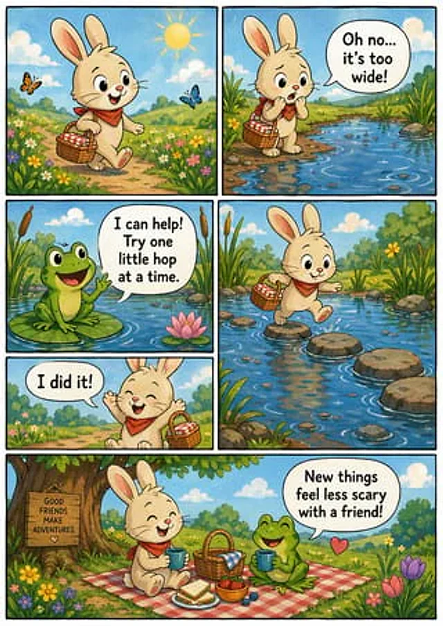 Example generated from “Indie Comic Book Page”