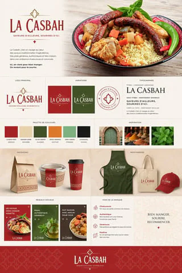 Example generated from “Moroccan Restaurant Brand Board”