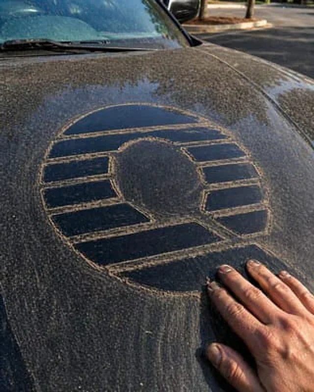 Example generated from “Dust-Drawn Symbol on Car Hood”