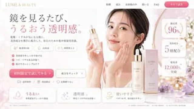 Example generated from “Beauty Landing Page Hero Section”