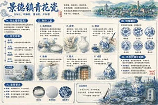 Example generated from “景德镇青花瓷全景解说图谱”