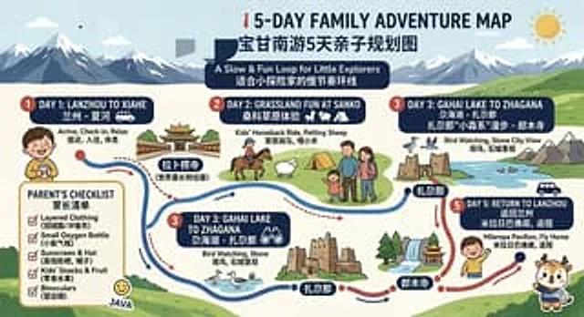 Example generated from “Bilingual 5-Day Family Travel Map”